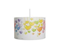 Lampada a sospensione per camerette CYLINDER Ø 45xh 29 cm in multicolor Cuori multicolor
