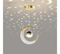 Lampada a Sospensione per Isola da Cucina, Lampada da soffitto a LED da 10 W, Bellissima Lampada da Fata con Luna e Stelle per Soggiorno e Camera da Letto Senza sfarfallio, Ottimo