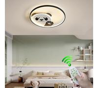 Lampada a Sospensione per Isola da Cucina Moderna Lampada da soffitto a Forma di Panda con Cartoni Animati, dimmerabile, Colore Bianco e Nero, con TEL