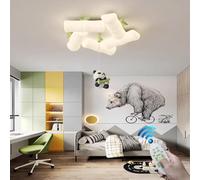 Lampada a Sospensione per Isola da Cucina Moderna Lampada da soffitto a LED con Telecomando a Forma di Panda, Paralume in Acrilico, lampadario 3000K-