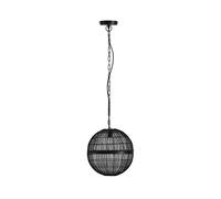 Lampada A Sospensione Per Tavolo Da Pranzo Nera Intrecciata Big Light