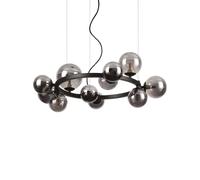 Sospensione Contemporanea Perlage Metallo Nero 11 Luci G9 3W 3000K Luce Calda