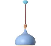 Lampada a Sospensione Personalizzata in Legno Lampadario Decorativo E27 Lampada a Sospensione in Metallo Compatibile con Isola Cucina Lampada a Sospensione Color Macaron,per l'arredamento della casa