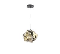 LAMPADA A SOSPENSIONE PICCOLA "ANDROMEDA" NERA E ORO, E27
