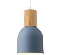 Lampada a sospensione piccola da cucina nordica in legno e verde, semplice lampada a sospensione da soffitto/tavolo in metallo, lampada da tavolo per lavello a isola