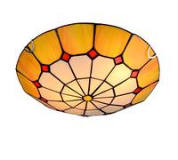 Lampada a Sospensione, plafoniera a LED a Incasso, Lampada da soffitto a LED in Vetro colorato Stile Tiffany, lampadario Vintage mediterraneo dimmerabile per Soggiorno, Camera da Letto, cuci
