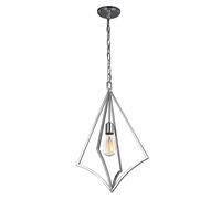 Lampada a Sospensione Plafoniera Acciaio Cromo D 35,3 CM Lampada Sala Pranzo [EEK: Non valutato]