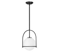 Lampada a Sospensione Plafoniera Acciaio Nero Vetro Luce Sala da Pranzo