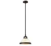 Lampada a Sospensione Plafoniera Bronzo H 24,8 CM 1 Fiamma Lampada Sala Pranzo [EEK: Inaditato]