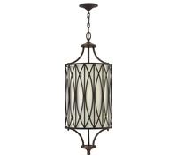 Lampada a sospensione plafoniera lampada a sospensione acciaio lino bronzo D 30,5 cm 3 fiamme