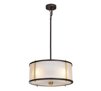 Lampada a sospensione plafoniera lampada a sospensione acciaio vetro ottone D 40 cm lampada da sala da pranzo