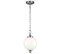 Lampada a sospensione plafoniera lampada a sospensione lampada da sala da pranzo acciaio vetro nichel D 21,6cm