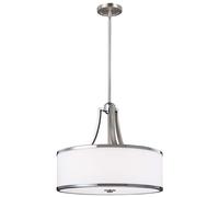 Lampada a Sospensione Plafoniera Luce Acciaio Vetro Cromo D 46,8 CM Sala Pranzo [EEK: Non valutato]