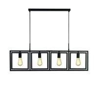 Lampada a sospensione Plaza 4Lt - Metallo nero opaco