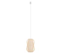 Lampada a Sospensione Pranzo Bambù E27 L: 26 CM Naturale Sala da Pendelleuchte