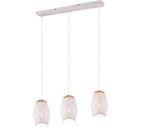 Lampada a sospensione Reality Bidar a 3 luci bianco opaco Bianco