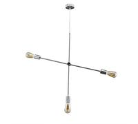 Lampada a sospensione regolabile in metallo color argento retrò design lampada a sospensione tavolo da pranzo soggiorno COREY