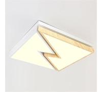 Lampada a sospensione regolabile in stile casale, luce diurna, bianca, semi-incassata, per soggiorno, sala da pranzo, studio e camera da letto, design in legno da 50 cm