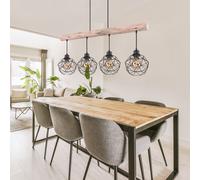 Lampada A Sospensione Retro In Legno Vintage Per La Sala Da Pranzo [EEK: Non valutato]