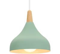 Lampada a Sospensione Retrò LED Lampada a Soffitto in Legna Metallo Moderna Lamp