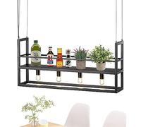 Lampada A Sospensione Rettangolare Moderna Nera | 4 Teste Leggero Gabbia 100*20*40cm | Ristorante Sala Da Pranzo Cucina Lampadario In Metallo, Filo Sospeso 150 cm (Lampadina NON Inclusa)