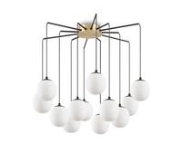 Sospensione Contemporanea Rhapsody Metallo Nero 12 Luci G9 3W 3000K Luce Calda