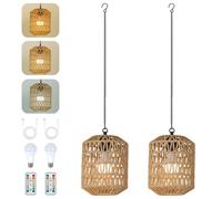 LAMPADA A SOSPENSIONE RICARICABILE 2 PEZZI LUCE A PENDENTE STILE BOHO PER INTERN