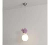 Lampada a sospensione romantica a forma di cuore, graziosa lampada a sospensione per camera da letto, decorazione per cameretta, lampadario a globo regolabile, moderno apparecchio di illuminazione dec