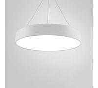 Lampada a sospensione rotonda a LED Lampadario da ufficio Lampada da bar creativa Edificio per uffici Studio Lampade a sospensione da ristorante Plafoniera moderna Luce calda Decorazione a luce bianca