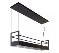 Lampada a Sospensione Sala Metallo Nero 110 CM Lungo GU10 Pendelleuchte