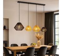 Lampada a Sospensione Sala Pranzo Naturseile Beige Nero da Cucina 120cm [EEK: Inaditato]