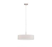 Lampada a sospensione 'Sebatin' dimmerabile (Moderno) colore Beige, in Tessuto ad es. Cucina (3 luci, E27) di Lindby | lampada a sospensione in tessuto, lampada da soffitto, plafoniera in tessuto