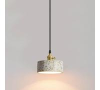 Lampada a sospensione semplice in cemento E27 1 luce con interruttore decorativo in ottone a Sala da pranzo Bar Camera letto Arte Lampadario sospeso Illuminazione Compatible with interni ,lampadario