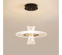 Lampada a Sospensione Semplice per Ristorante, Lampada a Sospensione Creativa in Metallo a Forma di Disco Volante, Lampada a Sospensione per atrio, Finestra, Balcone, Cucina, Isola, Reception del