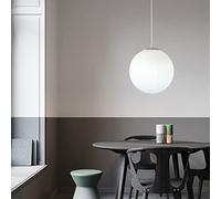 Lampada a sospensione sferica globo lampada a sospensione bianco latte vetro opalino palla globo soffitto droplight con paralume pendente a soffitto rotondo adatto per cucina sala da pranzo camera da