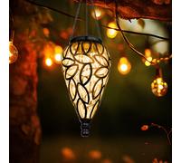 Lampada a Sospensione Solare da Giardino Patio Balcone LED Lanterna Altezza 50cm