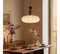 Lampada a sospensione, stile retrò in legno, design vintage, ideale per camera da letto, studio, sala da pranzo, aree da tè, diametro 50 cm, illuminazione tricolore