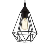 EGLO Lampada a sospensione Tarbes, 1 luce, 17,5cm, nero EGLO