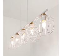 Lampada a sospensione per interni Galaxy dal design moderno in color bianco 5 x E27 ideale per sala da pranzo, cucina