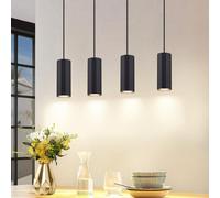 Lampada a sospensione tavolo da pranzo lampada da sala da pranzo 4 fiamme - lampada a sospensione nera cucina industriale lampada a sospensione GU10 sospensione moderna per sala da pranzo cucina camer