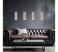 Lampada a Sospensione Tavolo da Pranzo Luce LED Cucina 4 Fiamma Cromo L 65 CM [EEK: G]