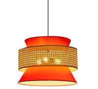 Lampada A Sospensione Tessuta A Mano Swag Paese Bambù Vimini Luci A Sospensione Per La Casa Plafoniera Vintage A 1 Luce Per Cucina Isola Da Pranzo Soggiorno Ristoranti Camera Da Letto