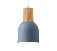 Lampada a Sospensione Verde e Legno, Piccola Cucina nordica, Lampada a Sospensione per Camera da Letto, Confezione da 1, Lampada a Sospensione/Tavolo in Metallo Minimalista sopra l'isola, lampadari