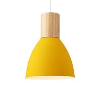Lampada a Sospensione Verde e Legno, Piccola Cucina nordica, Lampada a Sospensione per Camera da Letto, Confezione da 1, Lampada a Sospensione/Tavolo in Metallo Minimalista sopra l'isola, lampadari