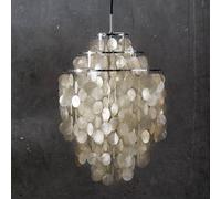 Lampada a sospensione VERPAN Fun 1DM, cromata, madreperla Verpan