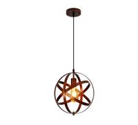 Lampada a sospensione vintage, design a gabbia per plafoniera, sospensione a soffitto in metallo retrò, illuminazione E27 per sala da pranzo, bar (lampadina non inclusa) M