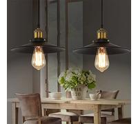 Lampada a sospensione vintage,E27 Edison creativo Industriale Plafoniere Stile ruota con onda Retro Lampadari regolabile-Nero Lampadario retrò industriale in metallo, Loft, Café, Club(D)