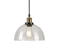 Lampada a sospensione vintage industriale con paralume a cupola in vetro, lampada a sospensione da soffitto E27 retrò in stile bar Loft con finitura bronzo, lampadario per sala da pranzo della cucina
