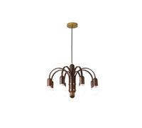 Lampada a Sospensione Vintage Industriale E27×6 Lampada da soffitto a Sospensione a Incasso Lampadario per Loft Bar/Cucina/Isola/Soggiorno/Sala da Pranzo/Camera da Letto