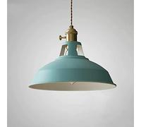 Lampada a Sospensione Vintage Industriale Lampadario Retro Rustico Lampadario Plafoniera in Metallo per Sala Cucina Camera da Letto/Corridoio/Soppalco/Bar/Caffè, E27 (Blu)